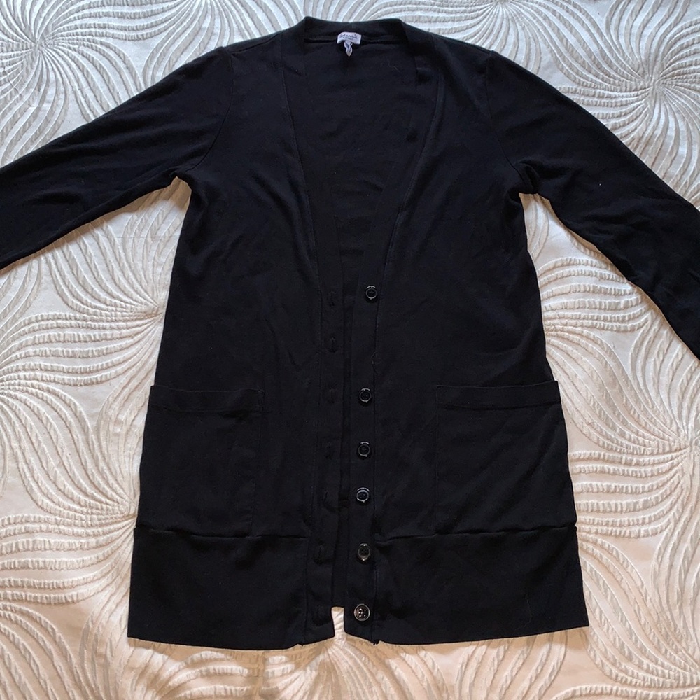 Splendid comfy black cardigan with adjustable sleeves